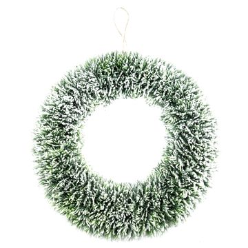 Corona decorativa de pino BASEL, con nieve, Ø45cm Corona decorativa de pino BASEL, con nieve, Ø45cm