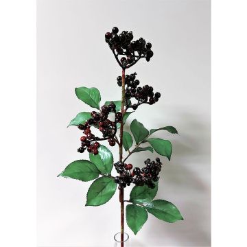 Rama artificial de bayas de saúco CHATANGA con frutos, rojo burdeos-negro, 60 cm