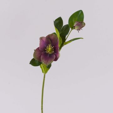 Rosa de Navidad artificial MITTWEIDA, violeta-verde, 35cm