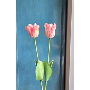 Tulipán artificial PETSCHORA, rosa-crema, 65 cm