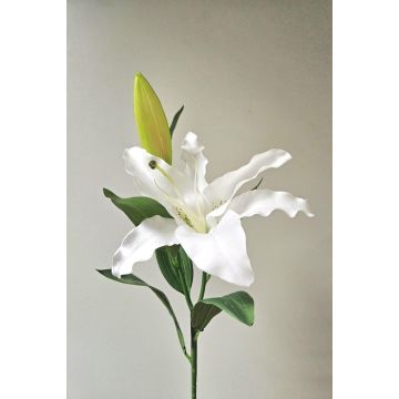 Flor artificial lirio tigre MYZANS, blanco crema, 70 cm