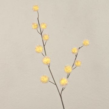 Rama decorativa de euforbia ELAENA, frutos, beige-violeta, 100 cm