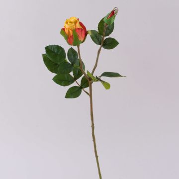 Rosa artificial RENESMEE, amarillo-rojo, 45cm, Ø6cm Rosa artificial RENESMEE, amarillo-rojo, 45cm, Ø6cm