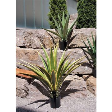 Agave furcraea gigantea artificial CHERIE, verde-amarillo, 120 cm