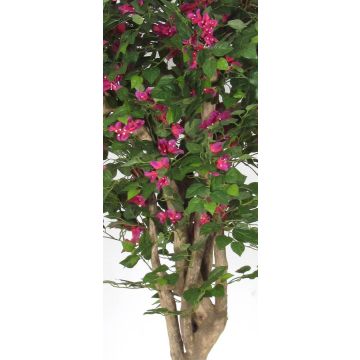 Bougainvillea artificial IRMELOTTE, tronco real, flores, rosa, 175 cm - Fabricado en Italia
