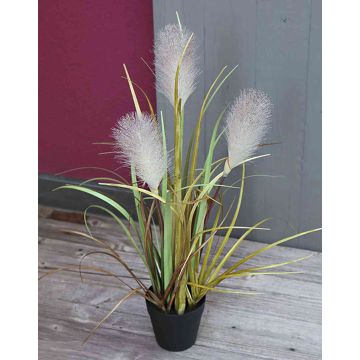 Hierba de la pampa de plástico NICOLAS con panículas, verde-marrón, 50cm Hierba de la pampa de plástico NICOLAS con panículas, verde-marrón, 50cm