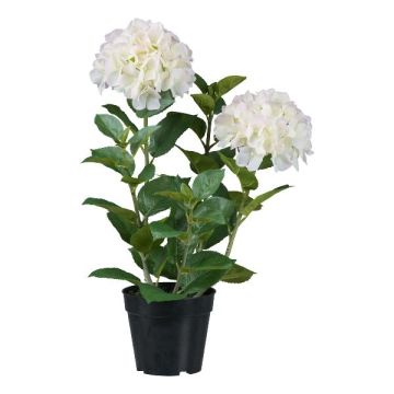 Flor decorativa Hortensia BINEFA, blanca, 60 cm