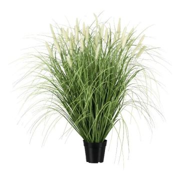 Hierba artificial para limpiar lámparas RIVLA con panículas, color crema, 90 cm