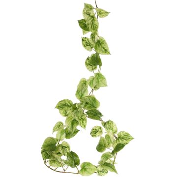 Guirnalda de hiedra falsa NAHELE, verde y blanco, 180 cm