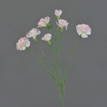 Rama artificial de clavel PIARA, rosa pálido, 60 cm, Ø 2-5 cm