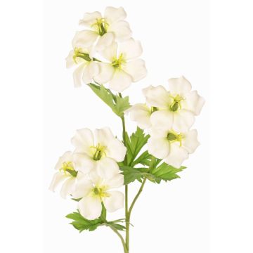Planta artificial rama de geranio ZEDENA, blanco-verde, 70cm, Ø6cm Planta artificial rama de geranio ZEDENA, blanco-verde, 70cm, Ø6cm