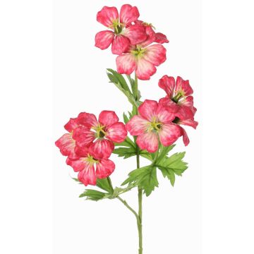 Planta artificial rama de pico de cigüeña ZEDENA, fucsia-crema, 70cm, Ø6cm Planta artificial rama de pico de cigüeña ZEDENA, fucsia-crema, 70cm, Ø6cm