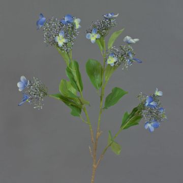 Rama de hortensia artificial KATHANI, azul-crema, 80 cm