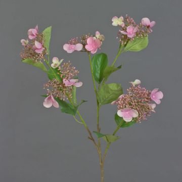 Rama de hortensias artificiales KATHANI, rosa-crema, 80 cm