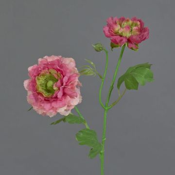 Rama artificial ranúnculo SAGARA, rosa-rosa, 45 cm, Ø 5-8 cm