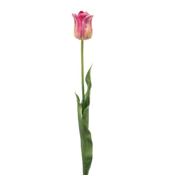 Tulipán artificial SIDRA, rosa y verde, 65 cm