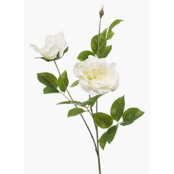 Rama artificial de rosa XAVORN, blanca, 80 cm