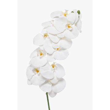 Rama artificial de orquídea Phalaenopsis XURI, blanca, 100 cm