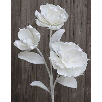 Rama de camelia decorativa RANIA, blanco, 95cm, Ø20cm