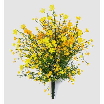 Flor artificial de gypsophila arbustiva JARMIN en varilla, crossdoor, amarillo-naranja, 45 cm