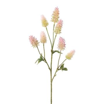 Rama artificial de trébol blanco TREVLA con flores, rosa, 55 cm