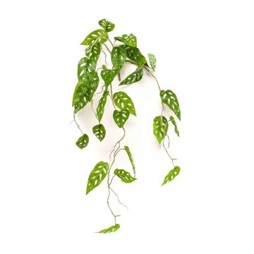 Planta colgante artificial Philodendron monstera adansonii RATLEV en varilla, 90 cm