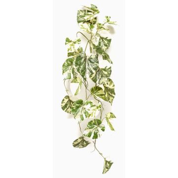 Planta artificial colgante Scindapsus NAVIRT en varilla, verde-blanca, 90 cm