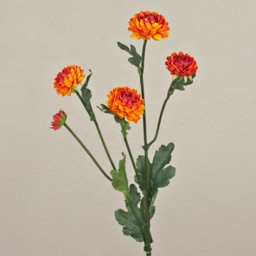 Crisantemo artificial RYON, naranja, 70cm, Ø3-5cm