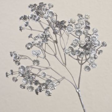 Gypsophila artificial MARLIESE, plata, 65cm, Ø1-1,5cm