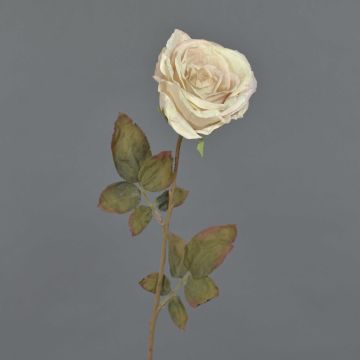 Rosa artificial NAJMA, crema, 65cm, Ø11cm
