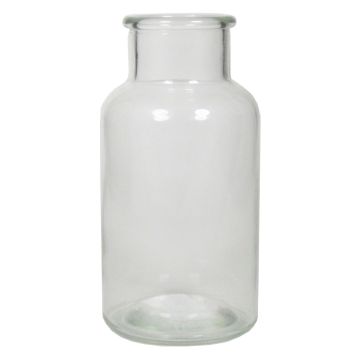 Botella decorativa de cristal LORRIE, transparente, 16 cm, Ø 8,5 cm