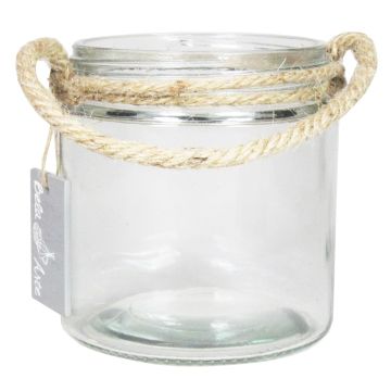 Farolillo de cristal KIAH con agarradera, transparente, 12cm, Ø11cm Farolillo de cristal KIAH con agarradera, transparente, 12cm, Ø11cm