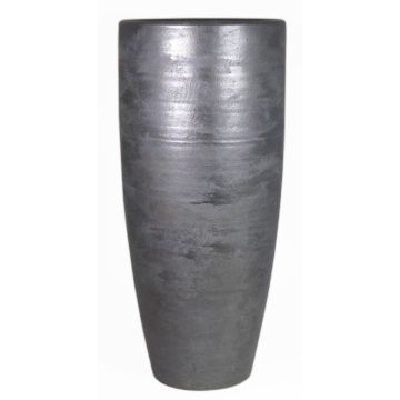 Jarrón alto de cerámica THORAN con grano, negro, 90cm, Ø37cm
