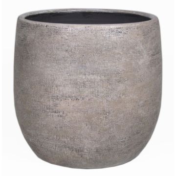 Macetero de cerámica AGAPE con grano, blanco-marrón, 45cm, Ø49cm Macetero de cerámica AGAPE con grano, blanco-marrón, 45cm, Ø49cm