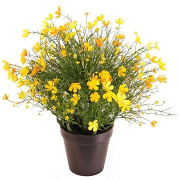 Flor decorativa GISINDA en maceta decorativa, amarillo-naranja, 40 cm