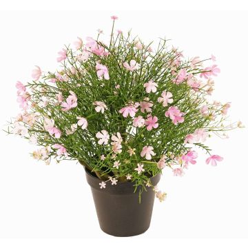 Flor decorativa GISINDA en maceta decorativa, rosa-crema, 40cm