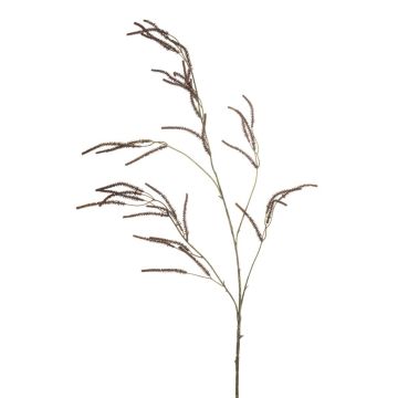 Rama decorativa de amaranto CERRO con flores, marrón, 100cm