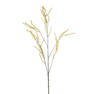 Rama decorativa de amaranto CERRO con flores, crema, 100cm