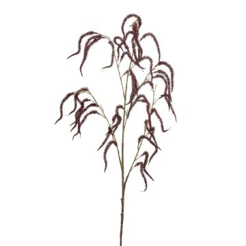 Rama artificial de amaranto PIATRA con flores, rojo burdeos, 100cm