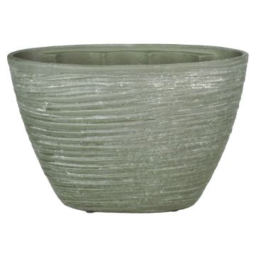 Macetero de cerámica para orquídeas ADELPHOS, ovalado, con estrías, gris-marrón, 32x14,5x22,5cm Macetero de cerámica para orquídeas ADELPHOS, ovalado, con estrías, gris-marrón, 32x14,5x22,5cm
