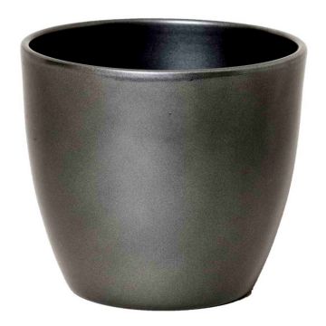 Macetero de cerámica para plantas TEHERAN BASAR, antracita, 12cm, Ø13,5cm Macetero de cerámica para plantas TEHERAN BASAR, antracita, 12cm, Ø13,5cm