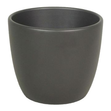 Macetero de cerámica para plantas pequeñas TEHERAN BASAR, antracita-mate, 9,8cm, Ø12cm