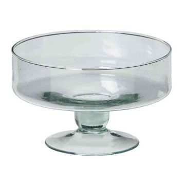 Bol de vidrio CORIE OCEAN con soporte, transparente, 12cm, &Oslash;19cm