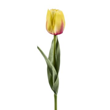 Tulipán decorativo ASUNTA, amarillo-rosa, 45cm