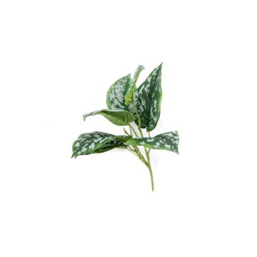 Pothos artificial OBASI en varilla de ajuste, verde-blanco, 25cm