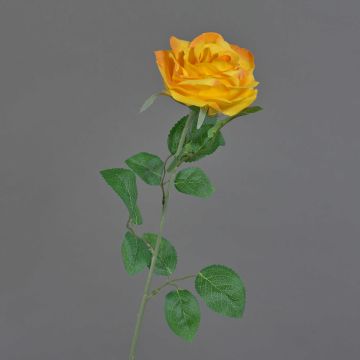 Rosa de plástico PEZOS, amarillo-naranja, 60cm