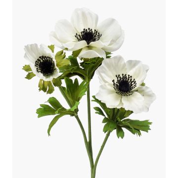 Anémona textil RUBINA, blanca, 55cm