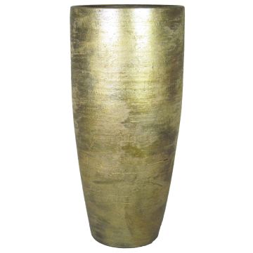 Jarrón alto de cerámica THORAN con grano, dorado, 70cm, Ø32cm