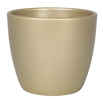 Macetero de cerámica TEHERAN BASAR, dorado-mate, 13,5cm, Ø15,5cm Macetero de cerámica TEHERAN BASAR, dorado-mate, 13,5cm, Ø15,5cm