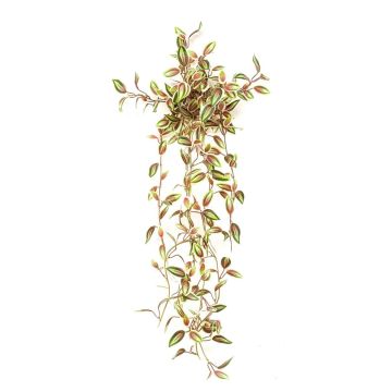 Planta artificial Tradescantia zebrina DIHALLO en varilla, colgante, verde-roja, 70 cm